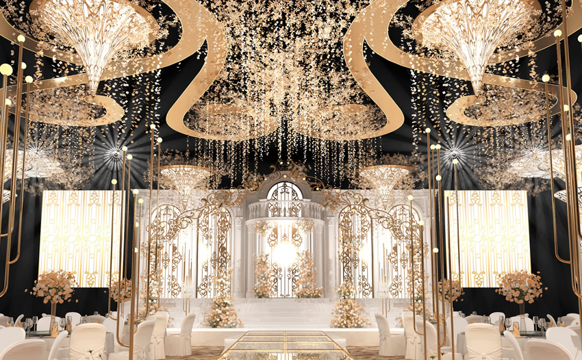 塔城花木兰喜事汇金色大厅效果展示